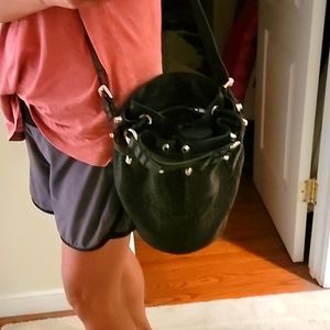 Alexander Wang black pebbled hobo
